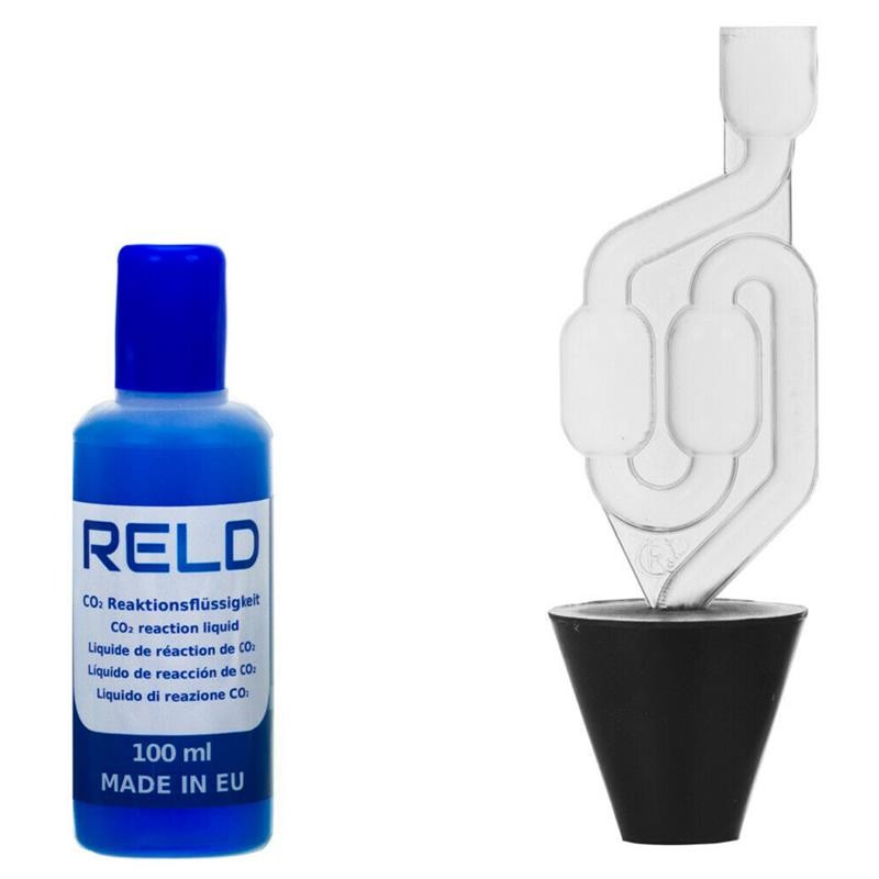 RELD Tester di Perdite di Combustione CO2 kit universale per sistemi di raffreddamento - Liquido reattivo CO2 100 ml, 50 test