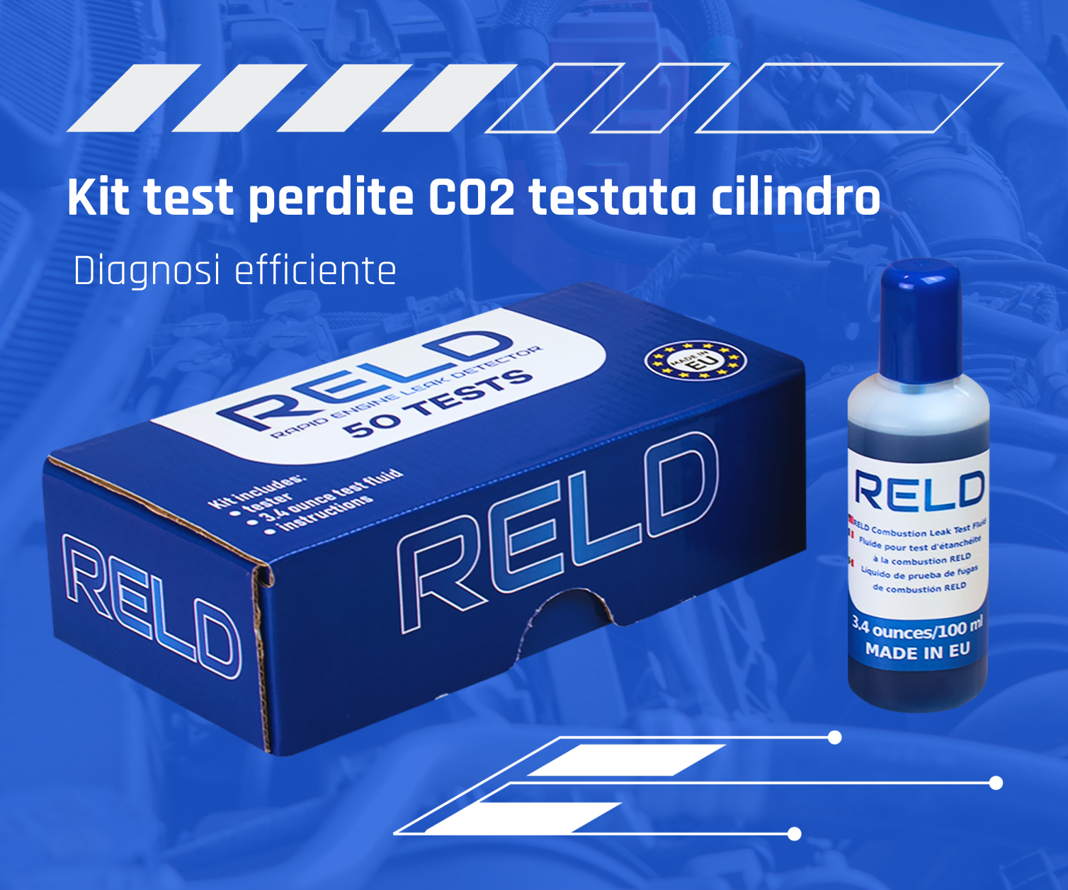 Kit test perdite CO2 testata cilindro: Diagnosi efficiente